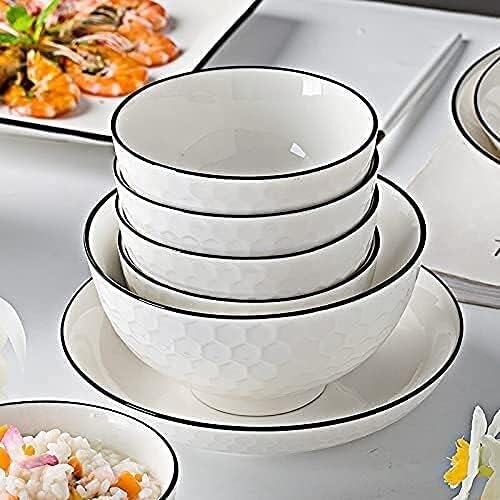 Dining Plate Set 56-Piece White Dinnerware Sets Modern European Dinner Plate and Bowl Set Table Service for 10-12 High-end Tableware Set