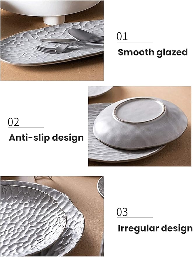 Special Restaurant Dinnerware Set Party Dinner Set Ceramics Dinner Sets, 39 Pieces White Cereal Bowl Steak Plate and Mug