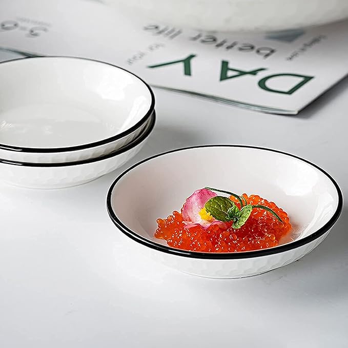 Dining Plate Set 56-Piece White Dinnerware Sets Modern European Dinner Plate and Bowl Set Table Service for 10-12 High-end Tableware Set