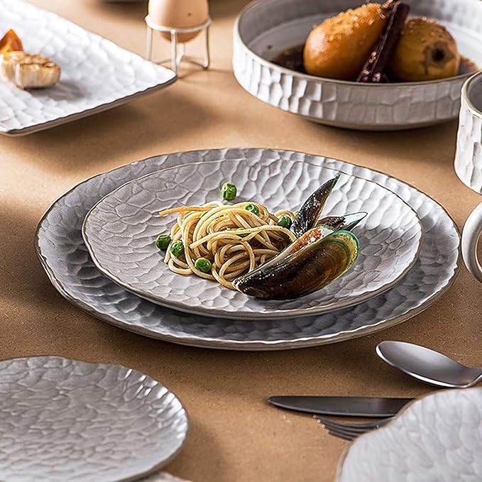 Special Restaurant Dinnerware Set Party Dinner Set Ceramics Dinner Sets, 39 Pieces White Cereal Bowl Steak Plate and Mug